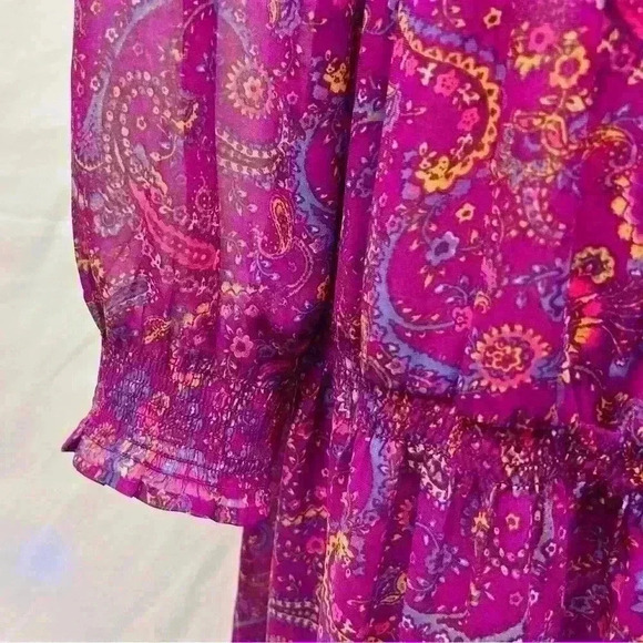 Beach Lunch Lounge Collection Med Long Sleeves Sheer Coverup Maxi Dress - Picture 10 of 16